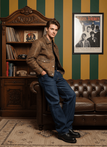 Men's Rancher-Style Leather Jacket