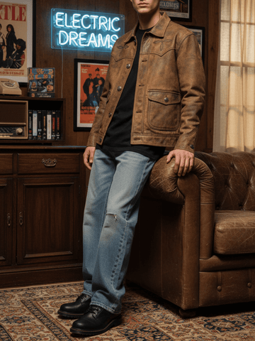 Men's Rancher-Style Leather Jacket