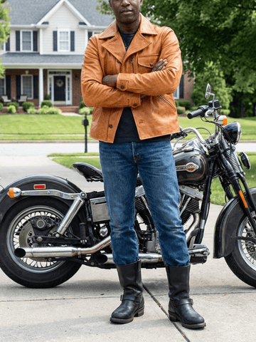 Men's Motorcycle Jacket Amber