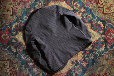 メンズ ストライプ ソルトペッパー フレンチサックスーツ