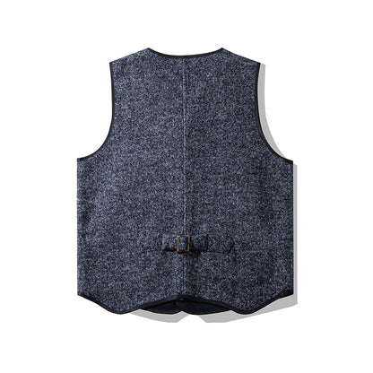 Men's Tweed V-neck Vest