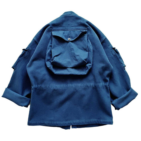 Men's Indigo Kendo Jacket Multi-pockets