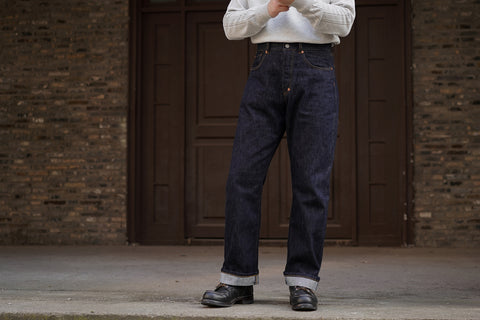 Men's Selvedge Denim Bootcut Jeans, Indigo Dyed