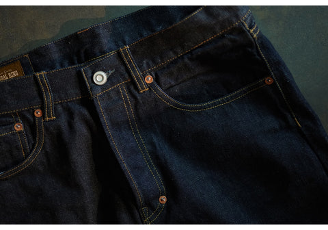 Men's Selvedge Denim Bootcut Jeans, Indigo Dyed