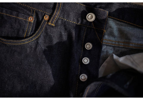 Men's Selvedge Denim Bootcut Jeans, Indigo Dyed