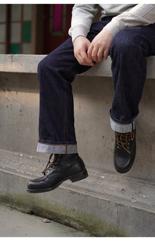 Men's Selvedge Denim Bootcut Jeans, Indigo Dyed