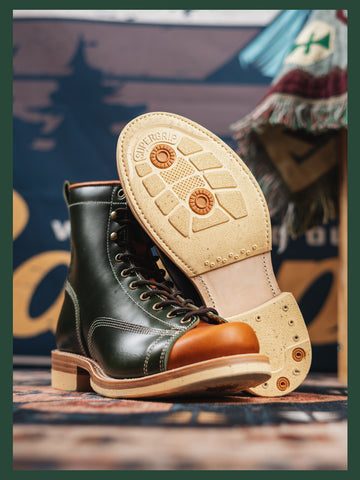 Men's Two Tone Monkey Boots