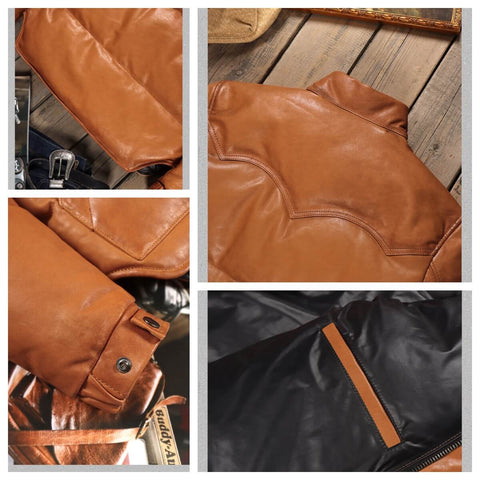 Men's Sheepskin Down Puffer Jacket