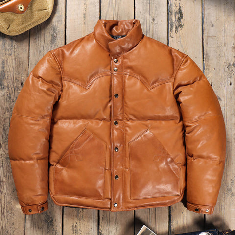 Men's Sheepskin Down Puffer Jacket