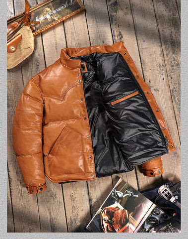 Men's Sheepskin Down Puffer Jacket