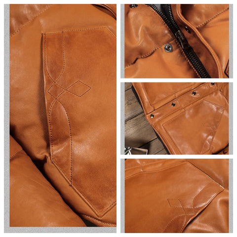 Men's Sheepskin Down Puffer Jacket