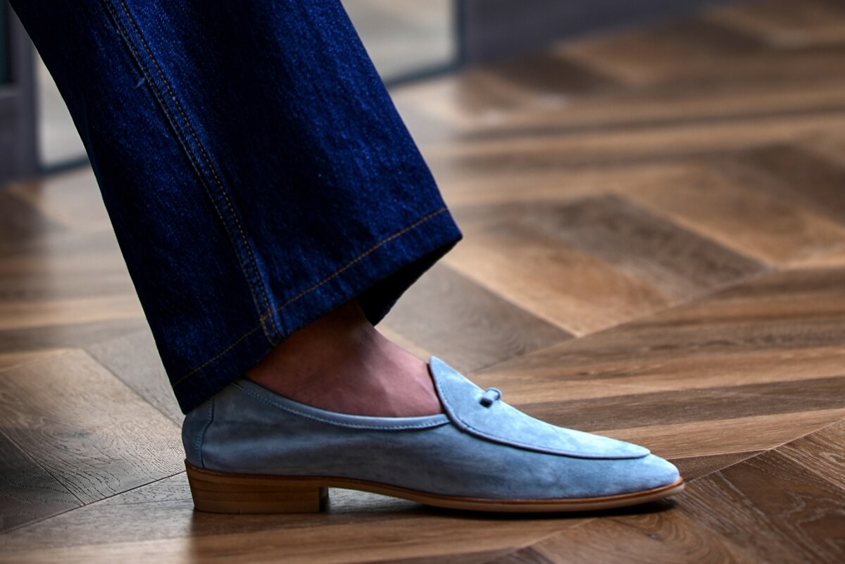 Men's Suede Sheepskin Tassel Loafers