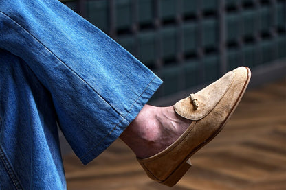 Men's Suede Sheepskin Tassel Loafers