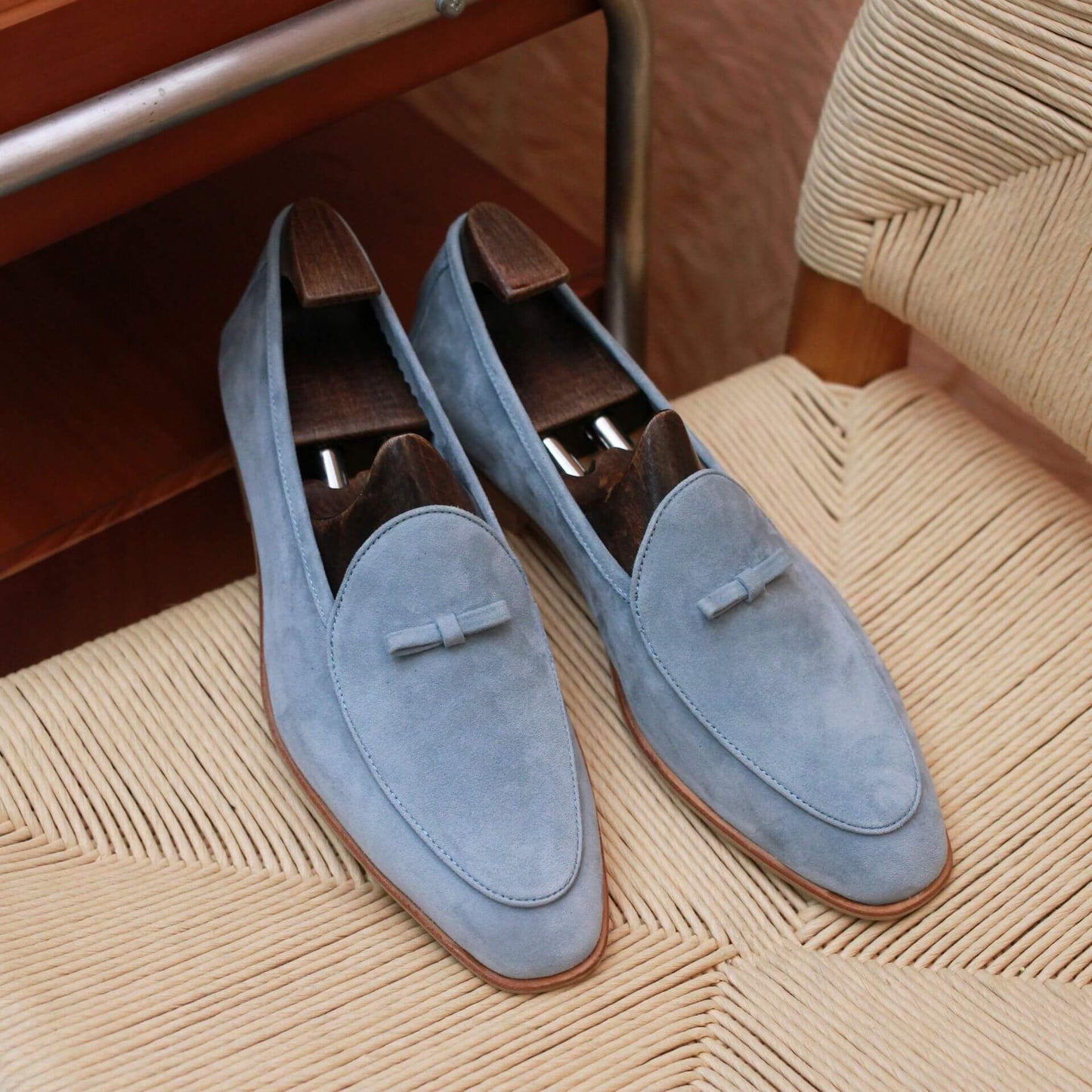 Men's Suede Sheepskin Tassel Loafers