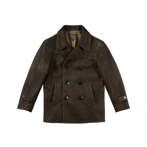 Men's Short 740N Leather Pea Coat