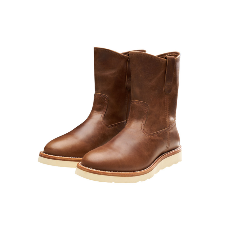 Short Engineer Boots Light Brown