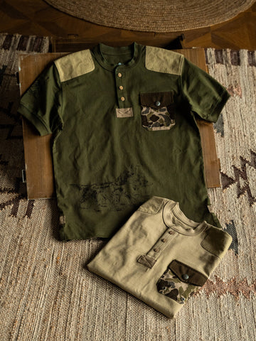 Men's Duck Camo Henley Shirt