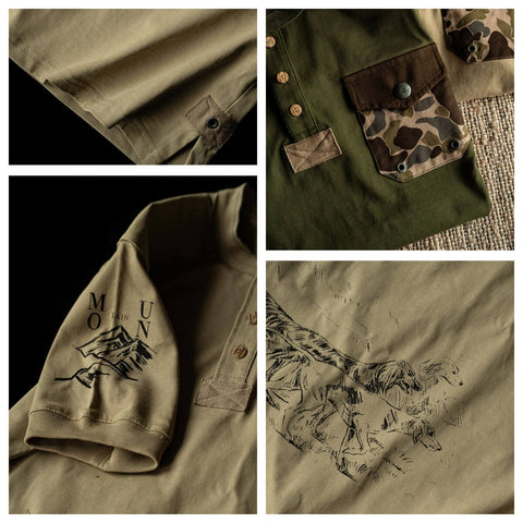 Men's Duck Camo Henley Shirt