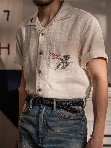Men's Short Sleeve Linen Aloha Shirt