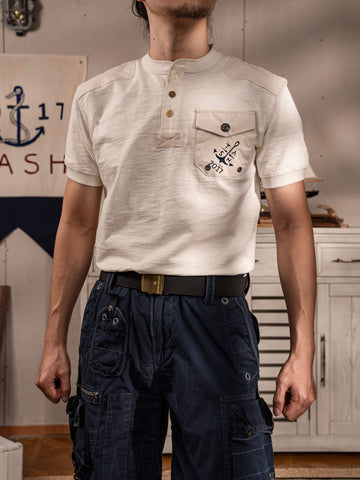 Men's Short Sleeve Nautical Henley Shirt