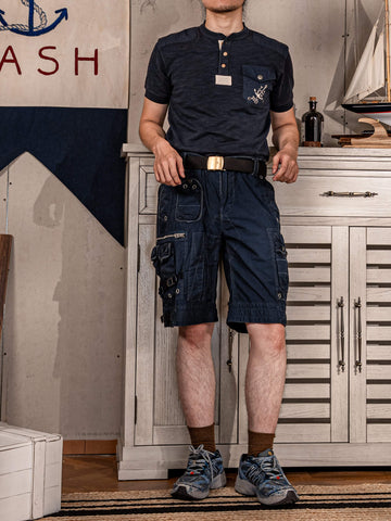 Men's Short Sleeve Nautical Henley Shirt