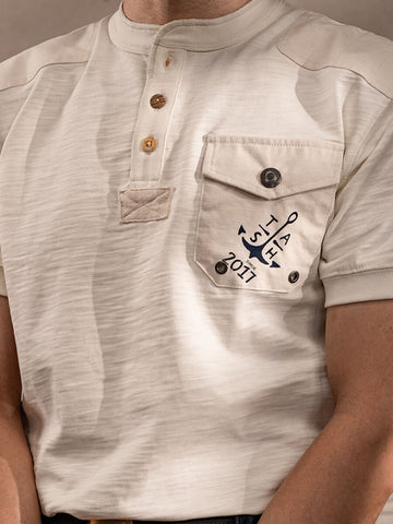 Men's Short Sleeve Nautical Henley Shirt