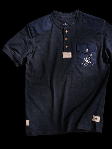 Men's Short Sleeve Nautical Henley Shirt