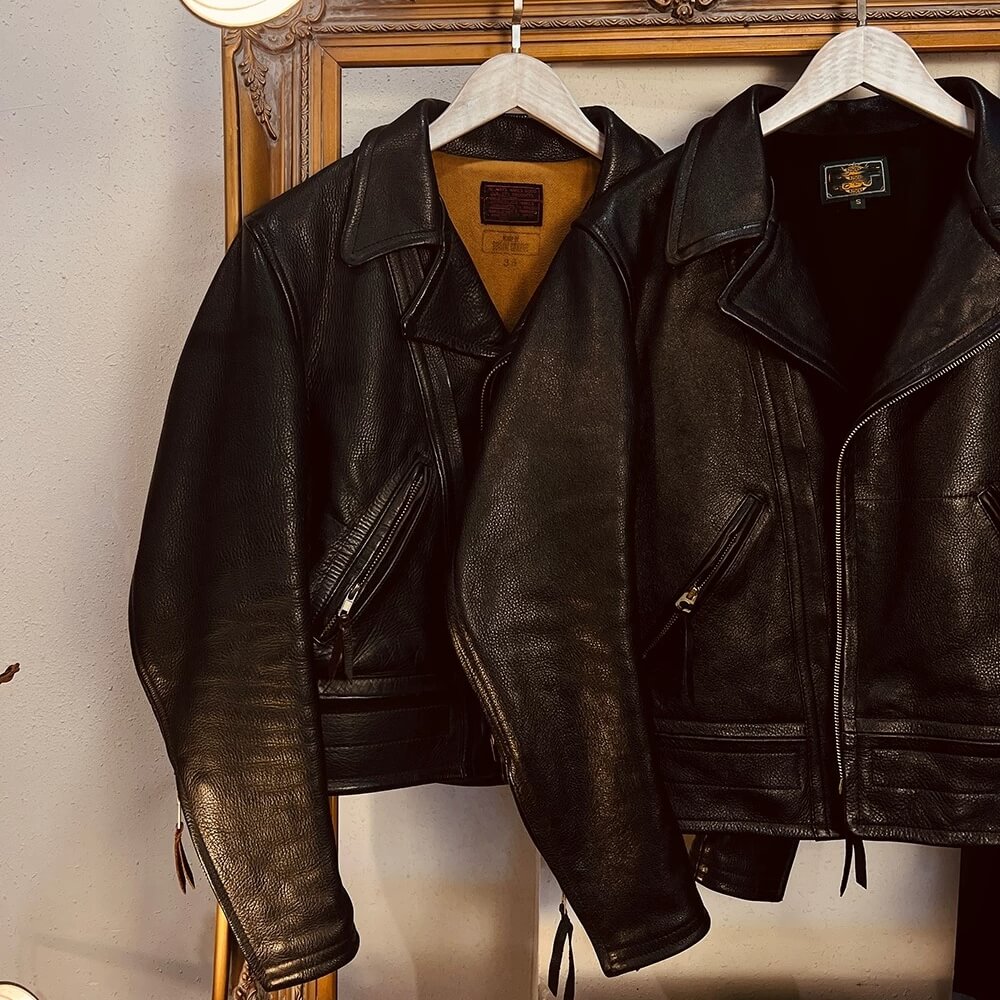 Men's Motorcycle Leather Jacket Short