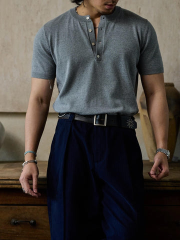 Chemise Henley à manches courtes
