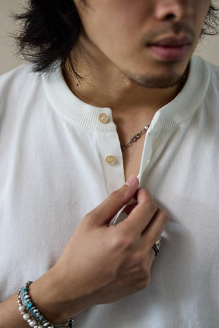 Chemise Henley à manches courtes