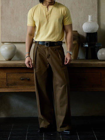 Chemise Henley à manches courtes