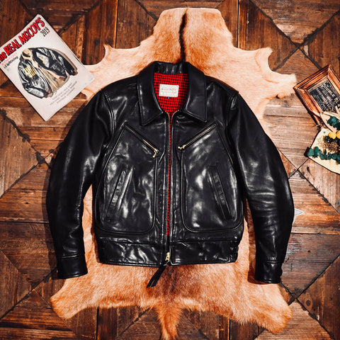 Men's Single Riders Leather Jacket, Horsehide