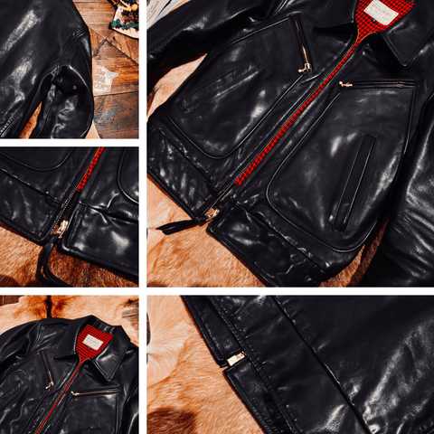 Men's Single Riders Leather Jacket, Horsehide