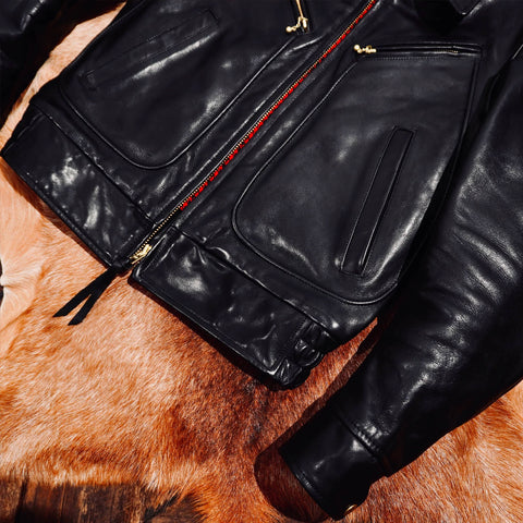 Men's Single Riders Leather Jacket, Horsehide