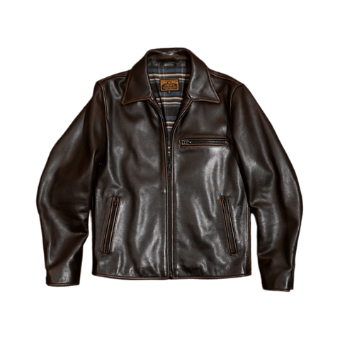Men's Single Riders Leather Jacket, Teacore Cowhide