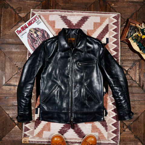 Men's Sports Leather Jacket, Tea Core Horsehide