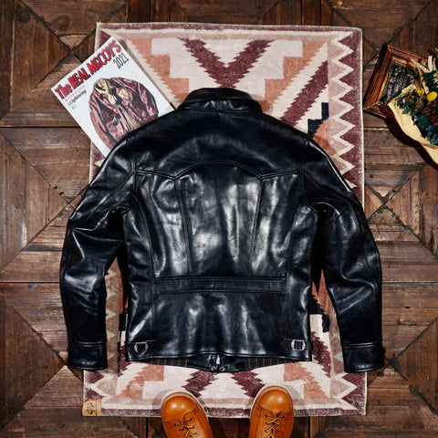 Men's Sports Leather Jacket, Tea Core Horsehide