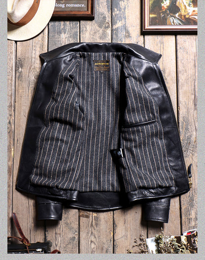 Men's Sports Jacket Grain Cowhide