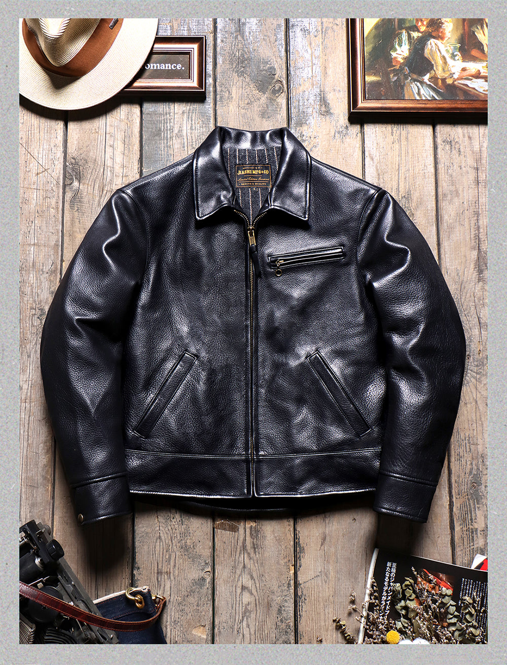 Men's Sports Jacket, Grain Cowhide