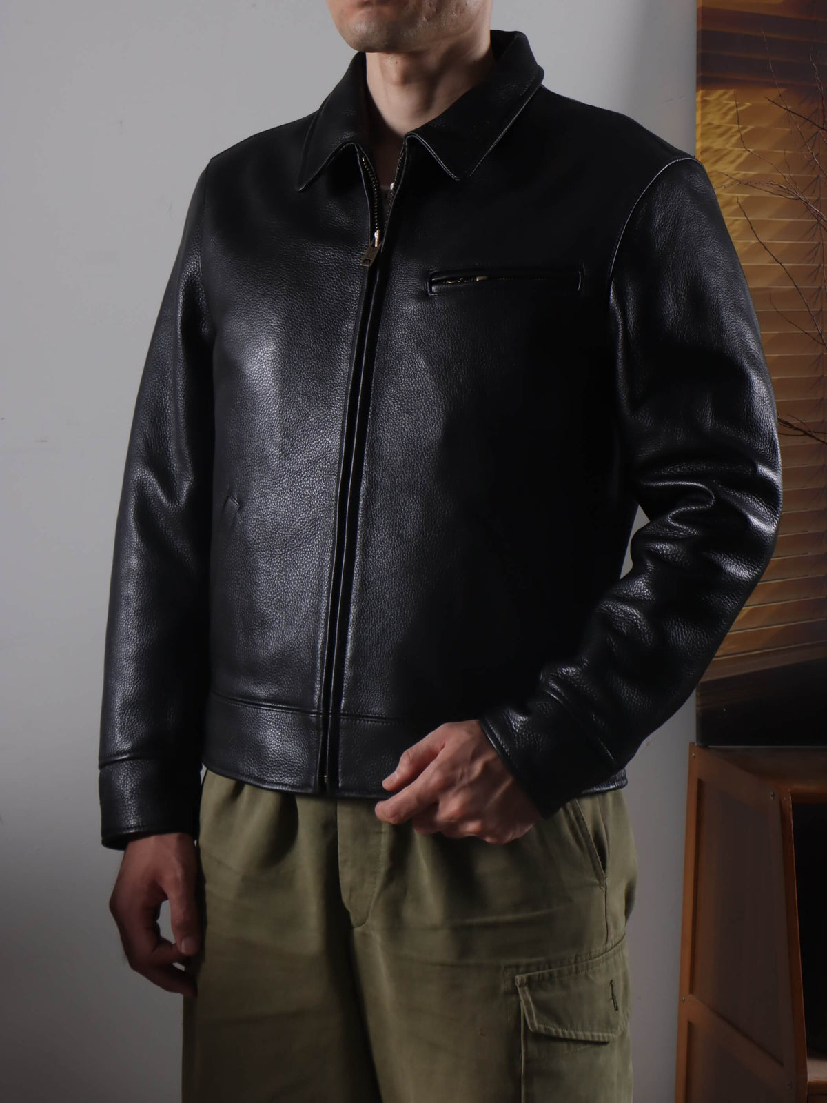 Men's Sports Jacket, Grain Cowhide