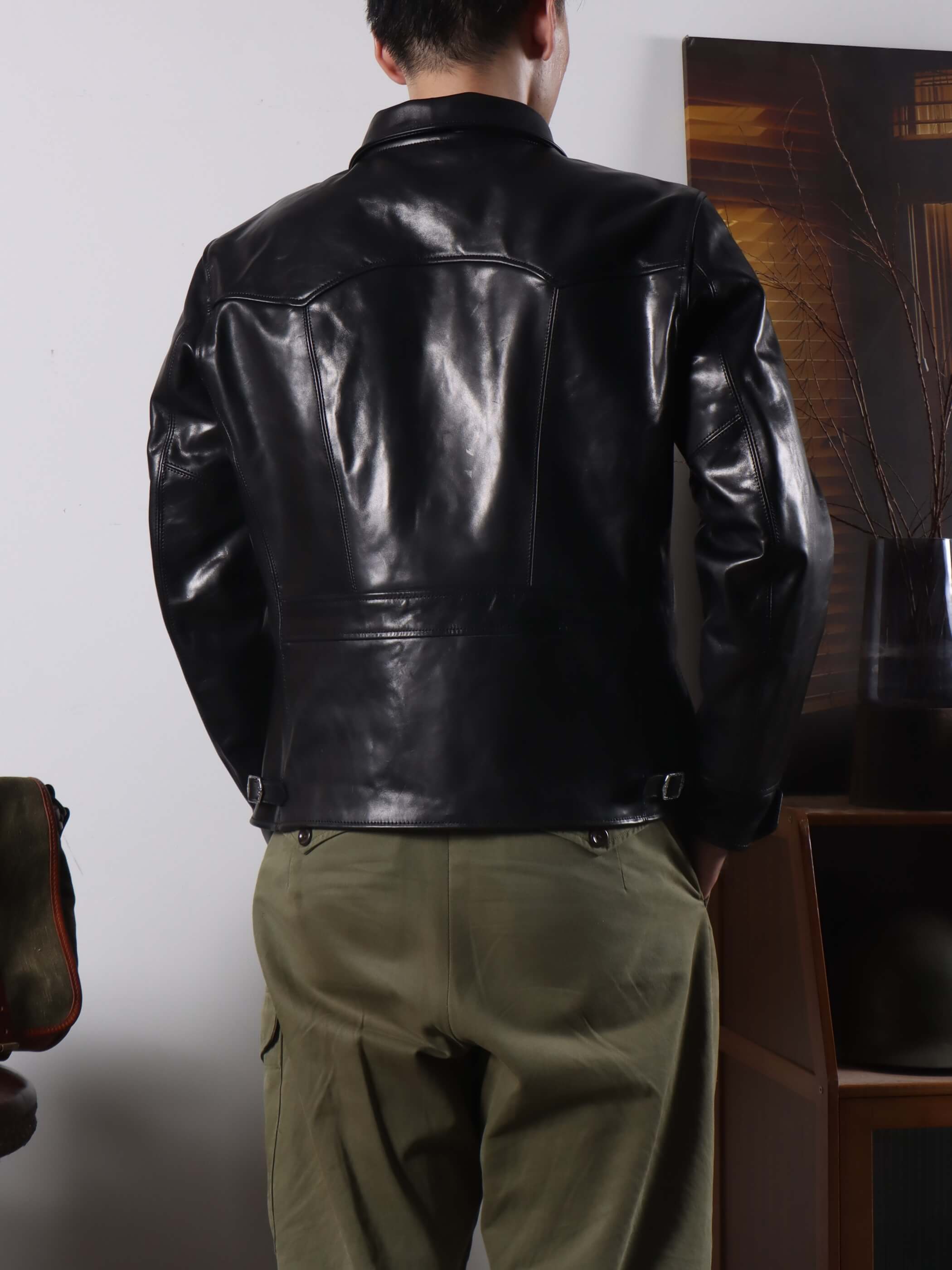 ジャケット・アウター 00s Gloster Black Leather Rider Jacket Men's Sports Leather Jacket, Black Horsehide – Crush on Retro