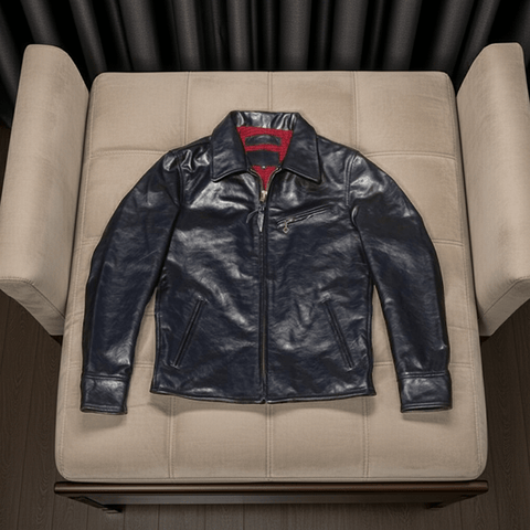 Men's 1930s Sports Leather Jacket Horsehide