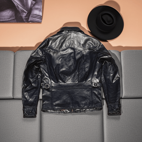 Men's 1930s Sports Leather Jacket Horsehide