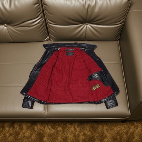 Men's 1930s Sports Leather Jacket Horsehide