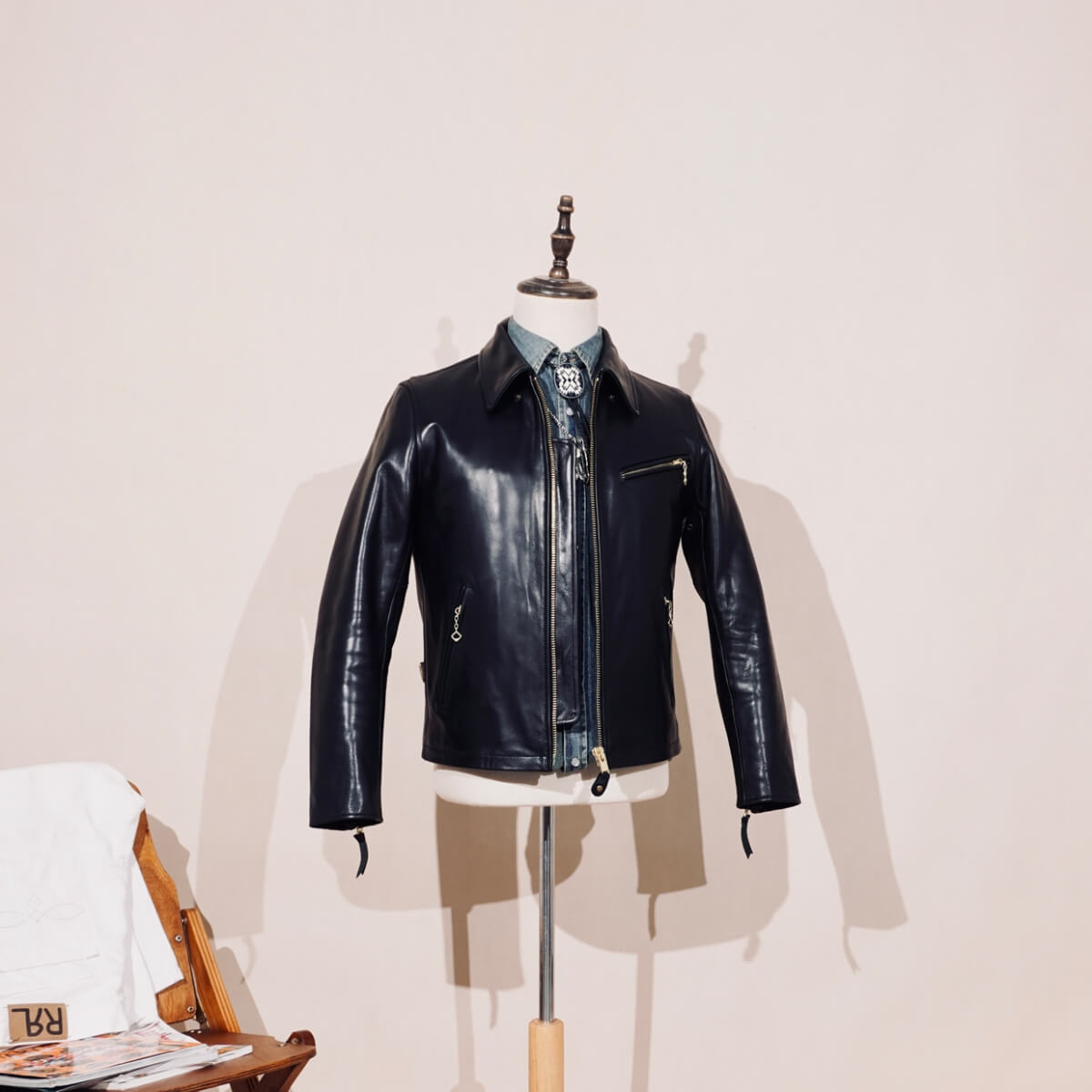 Men's Half Belt Sports Leather Jacket V2