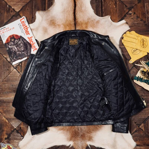 Men's Half Belt Sports Leather Jacket