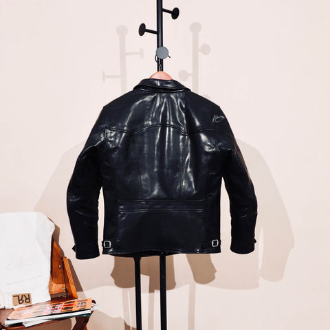 Men's Sports Leather Jacket, Tea Core Horsehide