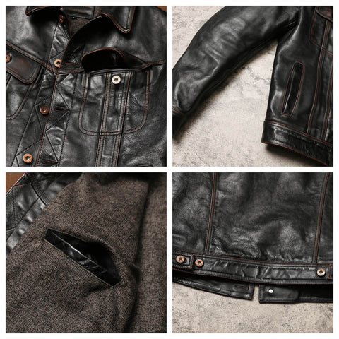 Men's Storm Rider Leather Jacket, Teacore Cowhide