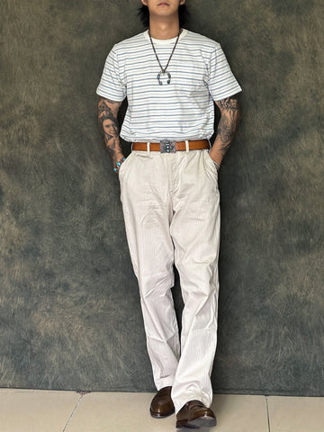 T-shirt jacquard rayé pour homme