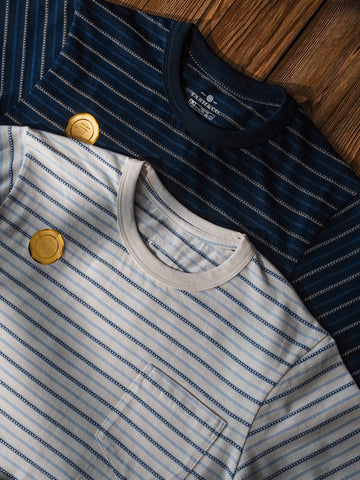 T-shirt jacquard rayé pour homme